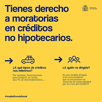 moratorias en créditos no hipotecarios