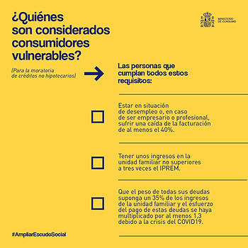 moratorias en créditos no hipotecarios